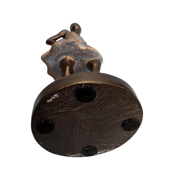 1995 Eylandekov Degas Dancer Figurine Bronze Finish Resin 8.5 Inch With Flipbook - Picture 6 of 7